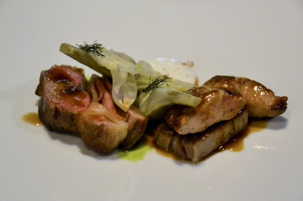 New-season lamb with violet artichoke and anchovy from Anglo. Photo: Chris Dwyer
