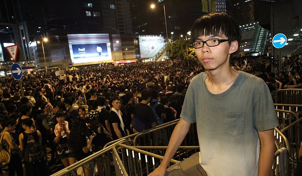 Joshua Wong after the start of the Occupy protests in 2014. Photo: Dickson Lee