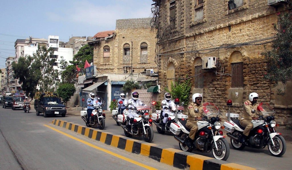 Pakistani soldiers transport the coffin containing body of Dr Ruth Pfau during her state funeral, in Karachi. Photo: EPA Pakistani soldiers transport the coffin containing body of Dr Ruth Pfau during her state funeral, in Karachi. Photo: EPA