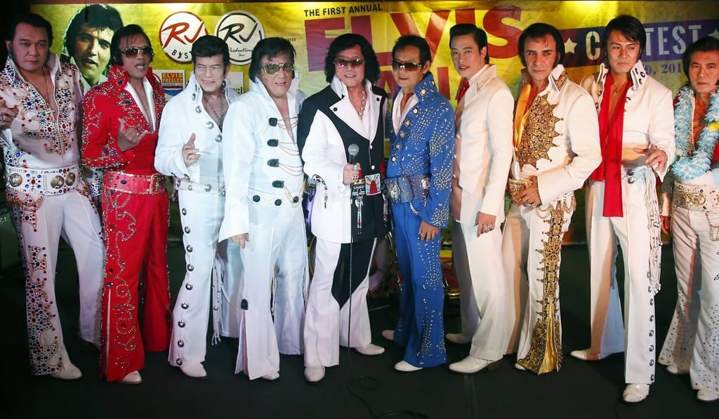The first Elvis of Asia singing contest to paid tribute to the ‘King of Rock and Roll’ on his 40th anniversary of his death. Photo: AP
