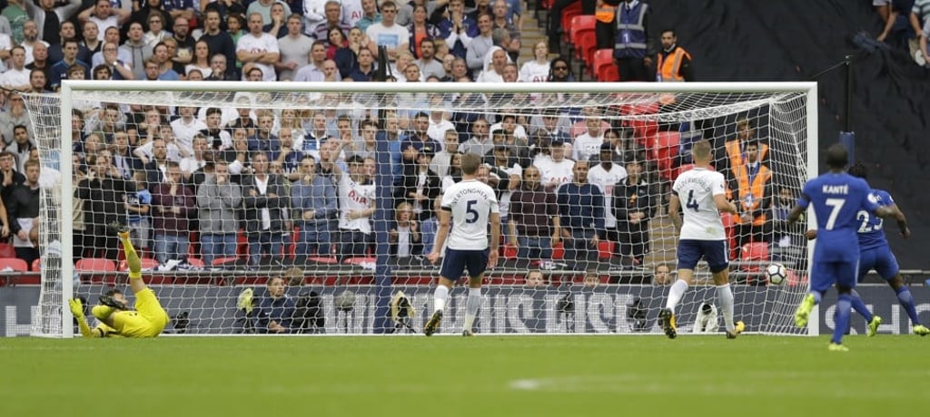 Tottenham goalkeeper Hugo Lloris was beaten easily at his near post for the winning goal. Photo: AP