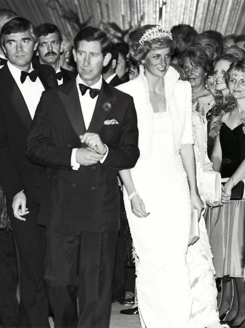 The Prince and Princess of Wales attend the grand opening of the Hong Kong Cultural Centre in Tsim Sha Tsui. Diana wears the iconic Elvis dress. Photo: SCMP