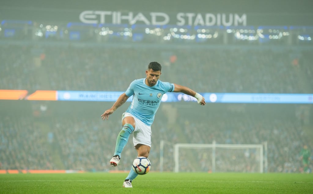 Manchester City’s Sergio Aguero is struggling to find the net. Photo: EPA