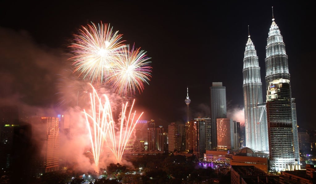 The Petronas Twin Towers during the New Year 2012 celebrations. Photo: AFP