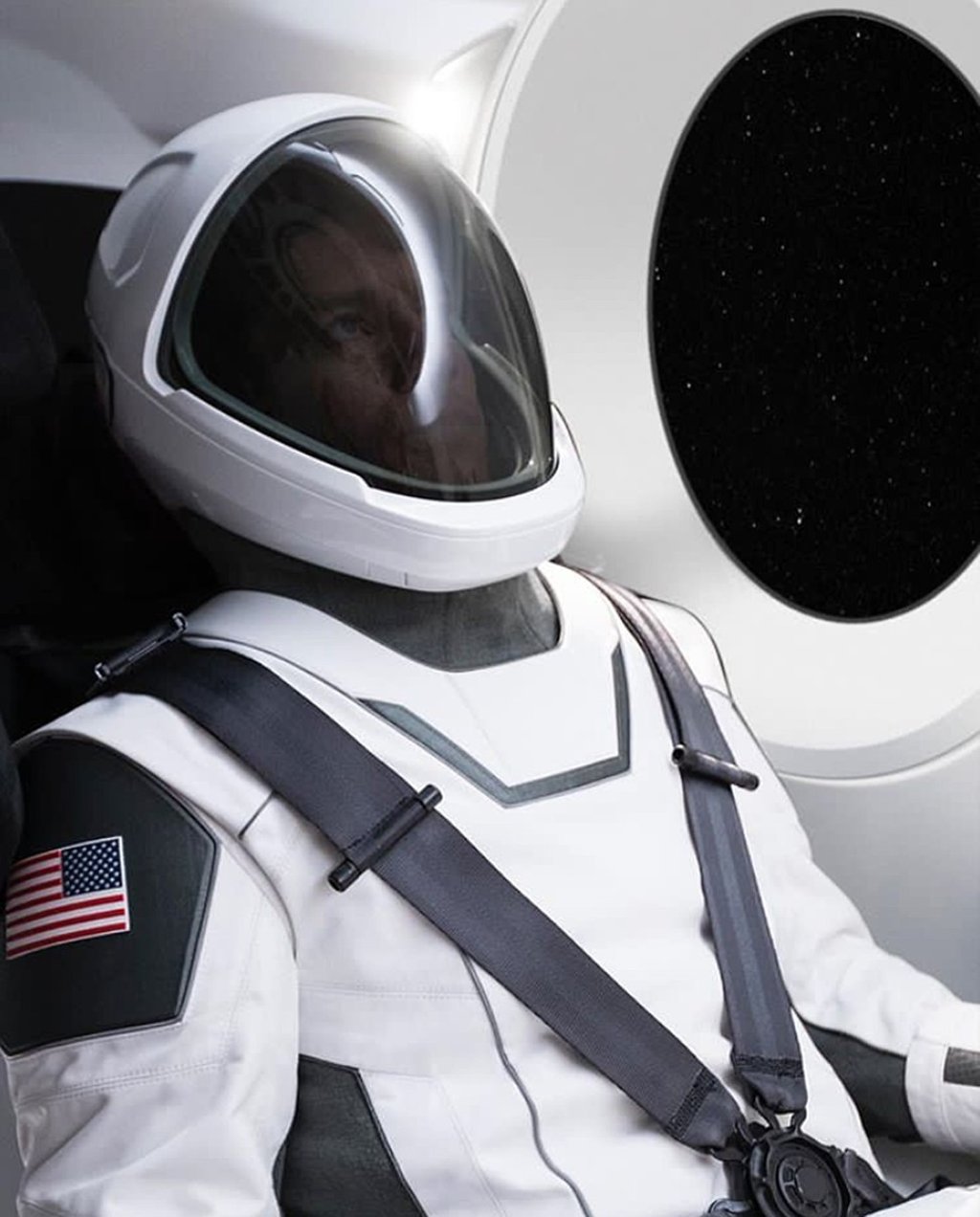 Another look at the SpaceX spacesuit. Photo: AP Another look at the SpaceX spacesuit. Photo: AP