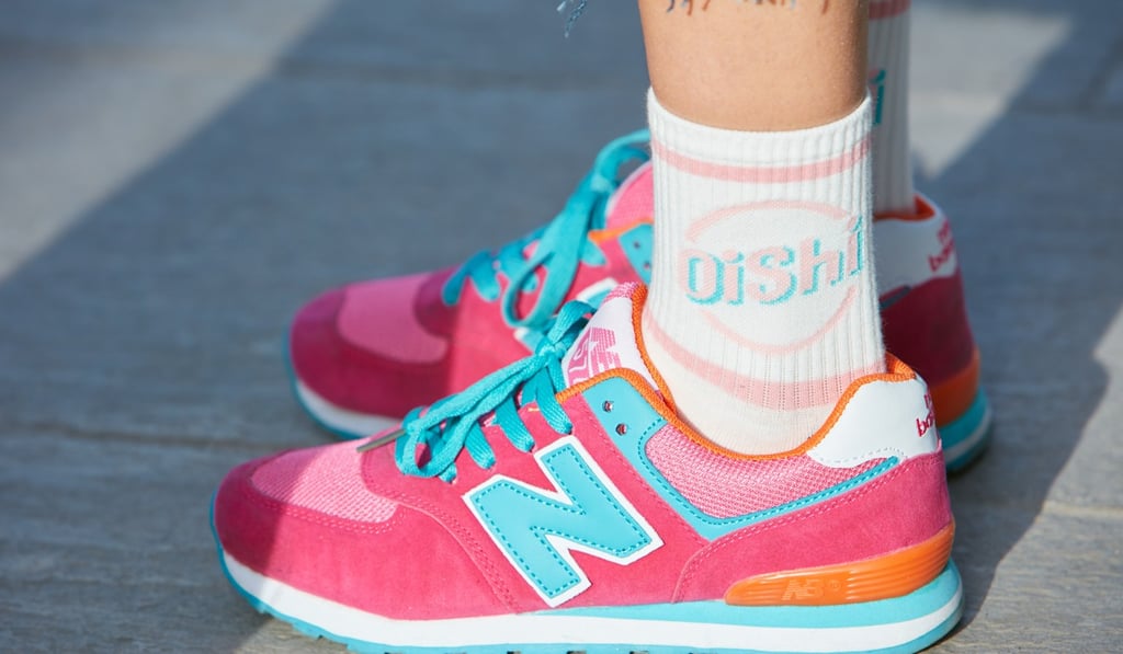 A pair of New Balance shoes display the well-known ‘N’ logo. Photo: Handout