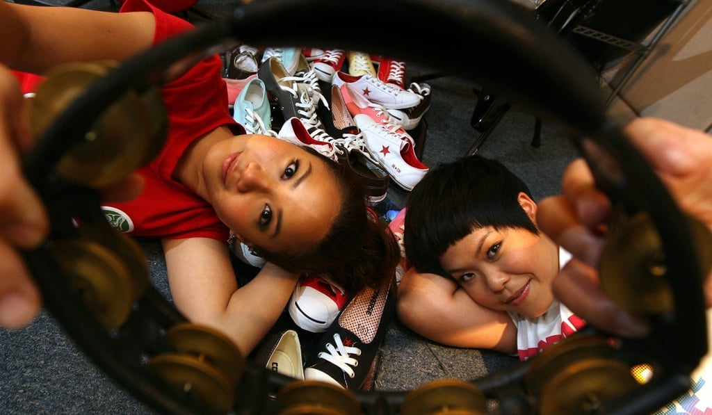 At17 members Ellen Joyce Loo (left) and Eman Lam Yee-man. Picture: Jonathan Wong