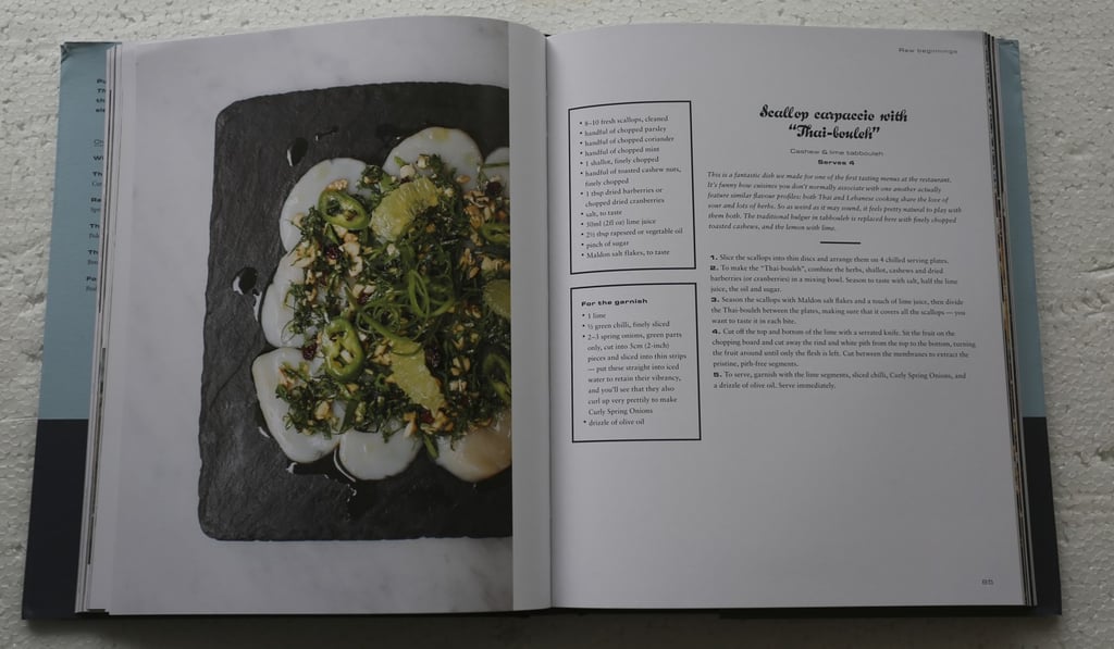A recipe for scallops featured in The Palomar Cookbook.