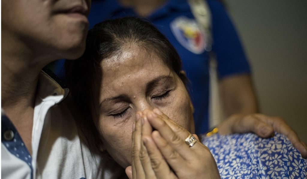 Lorenza Delos Santos at the Department of Justice in Manila. Photo: AFP Lorenza Delos Santos at the Department of Justice in Manila. Photo: AFP