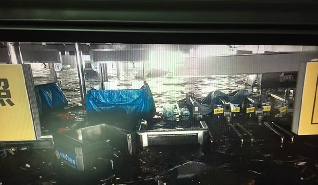 Storm damage at Jiuzhou Port. Photo: Handout.