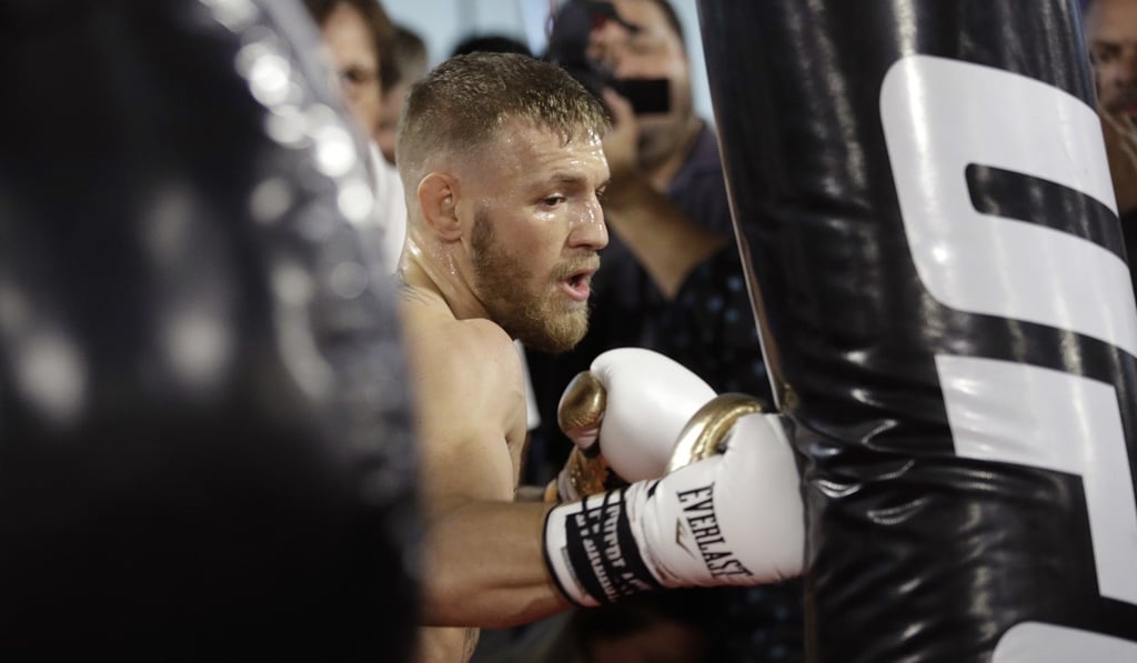 Conor McGregor trains for the fight. There’s no question who the crowd at Irish pub McSorley’s Ale House will be rooting for. Photo: AP