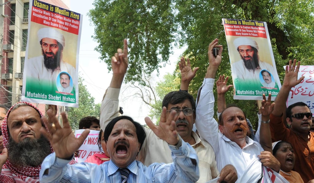Pakistanis protest against the US military raid on Osama bin Laden’s compound in Abbottabad. Photo: EPA
