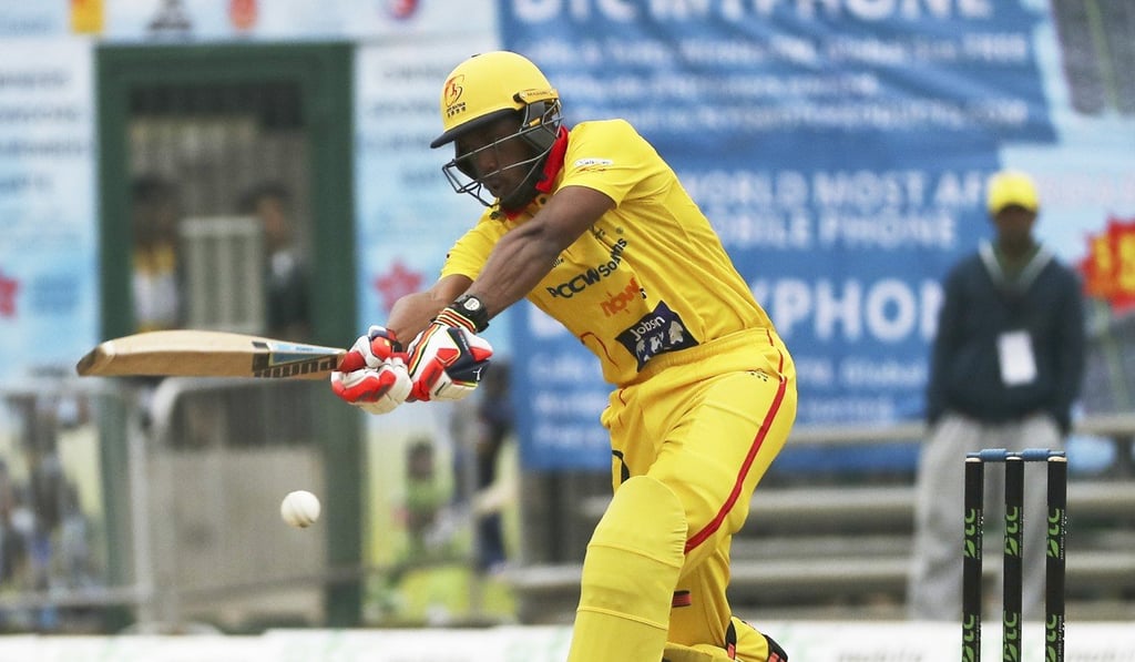 City Kaitak’s Chris Jordan plays against Kowloon Cantons in the Hong Kong T20 Blitz. Photo: Edward Wong