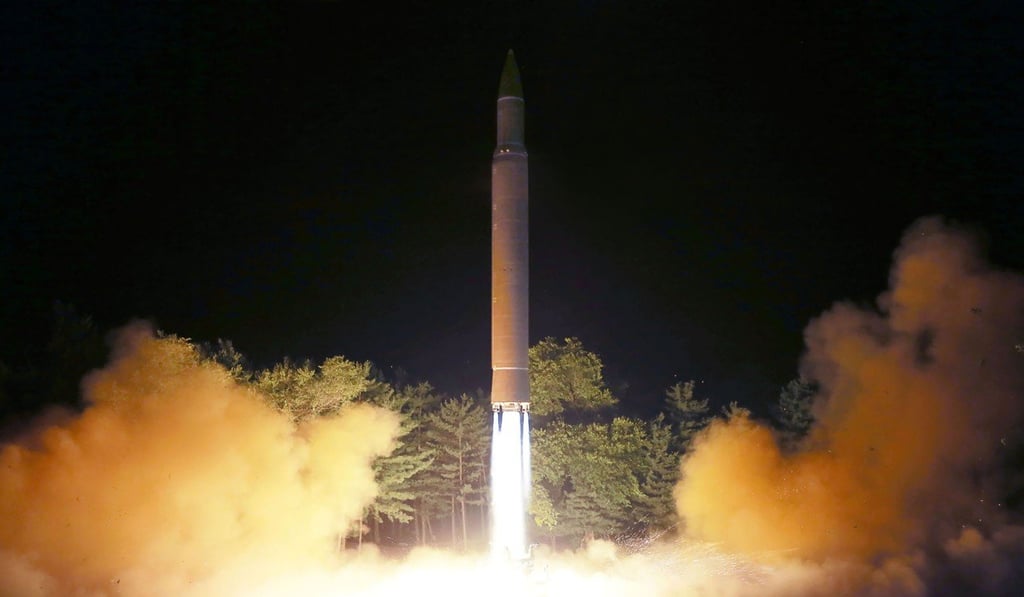 A test launch of a North Korean intercontinental ballistic missile. Photo: KCNA via AFP