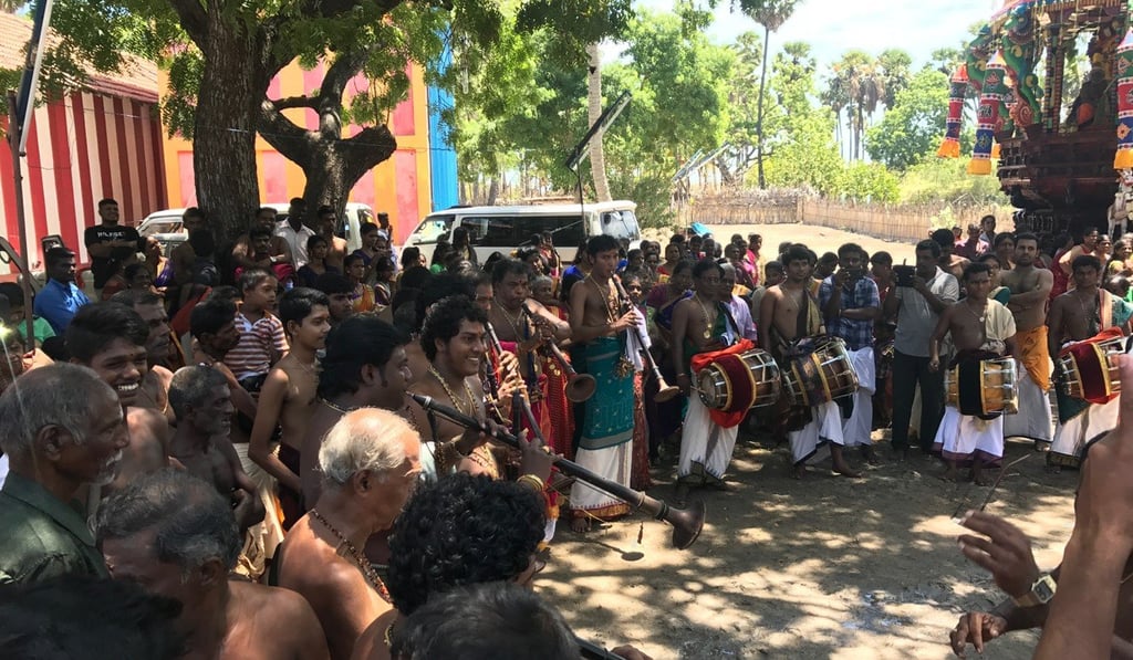 Paul Niel and his family stumbled upon a Hindu festival during their travels. Photo: Paul Niel
