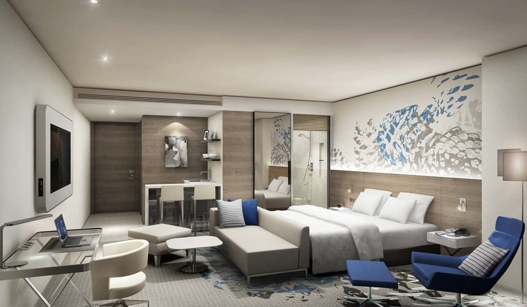 A Novotel Suites room at Seoul Dragon City.