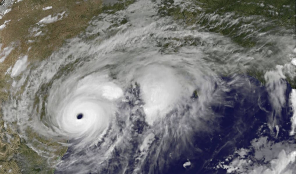 A satellite photo of Hurricane Harvey approaching Texas pn Friday. Photo: EPA / Nasa
