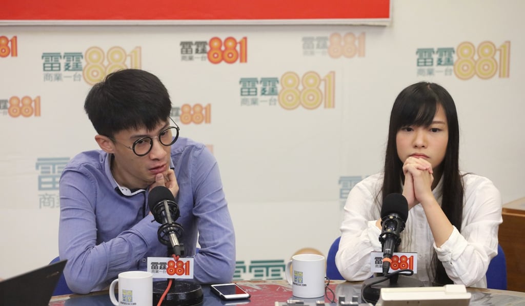 Leung and Yau are members of the pro-independence group Youngspiration. Photo: Felix Wong