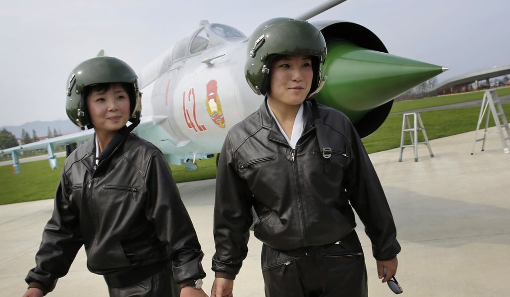 North Korean female MiG-21 fighter pilots. File photo: AP
