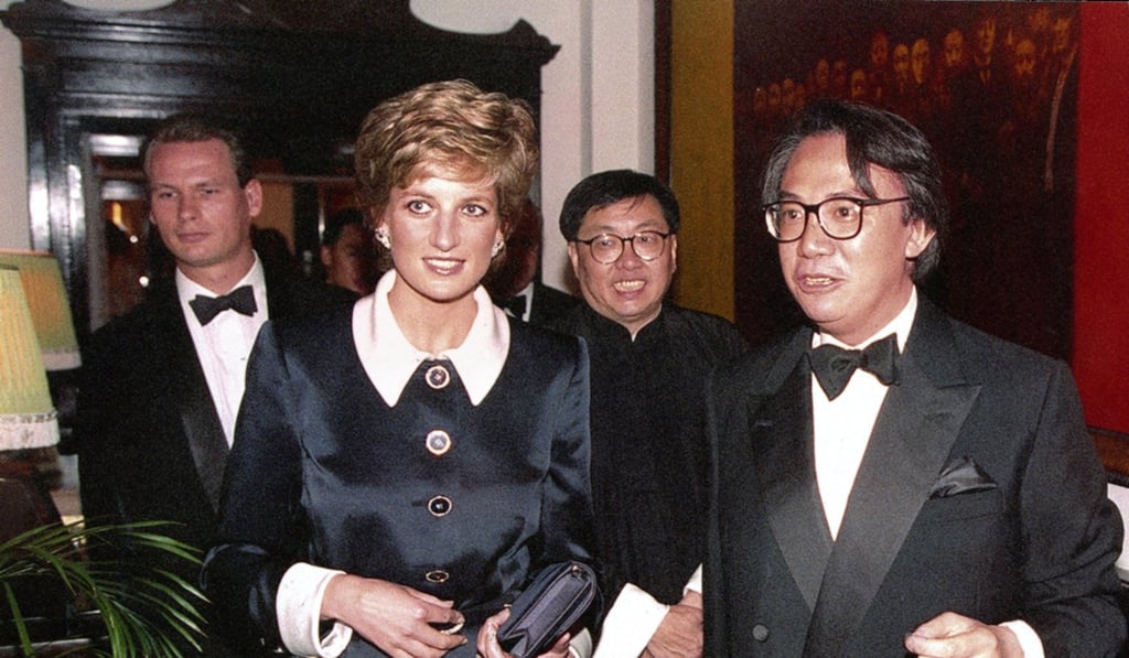 Princess Diana with David Tang during her visit to Hong Kong in April 1995. Photo: Mark Ralston