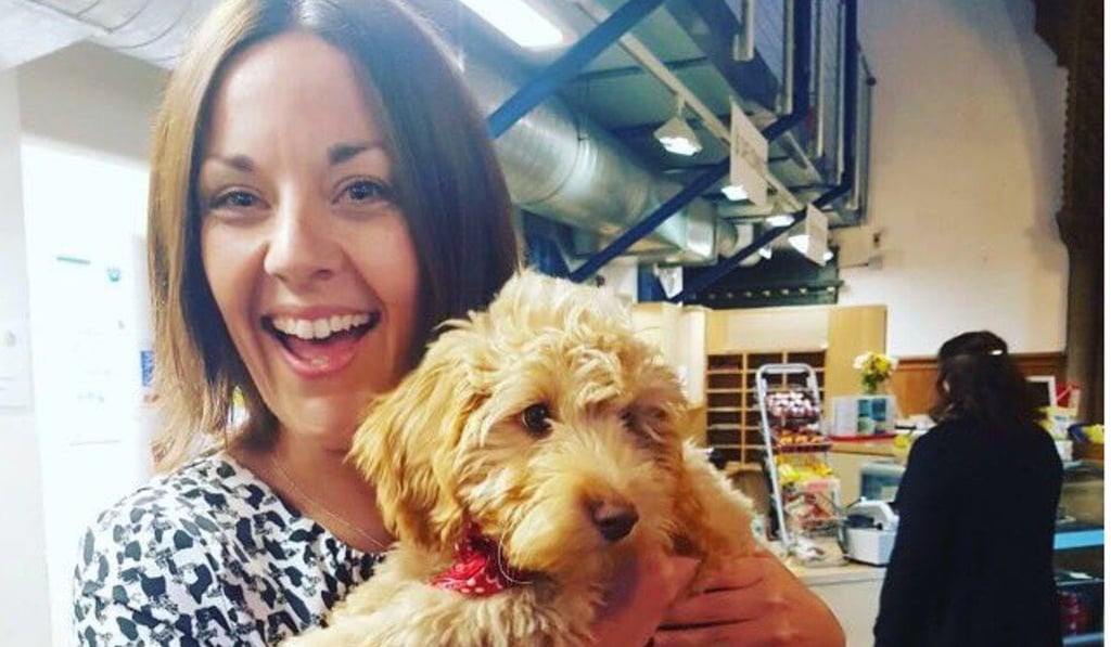 Kezia Dugdale celebrating national dog day. Photo: Twitter/@scottishlabour