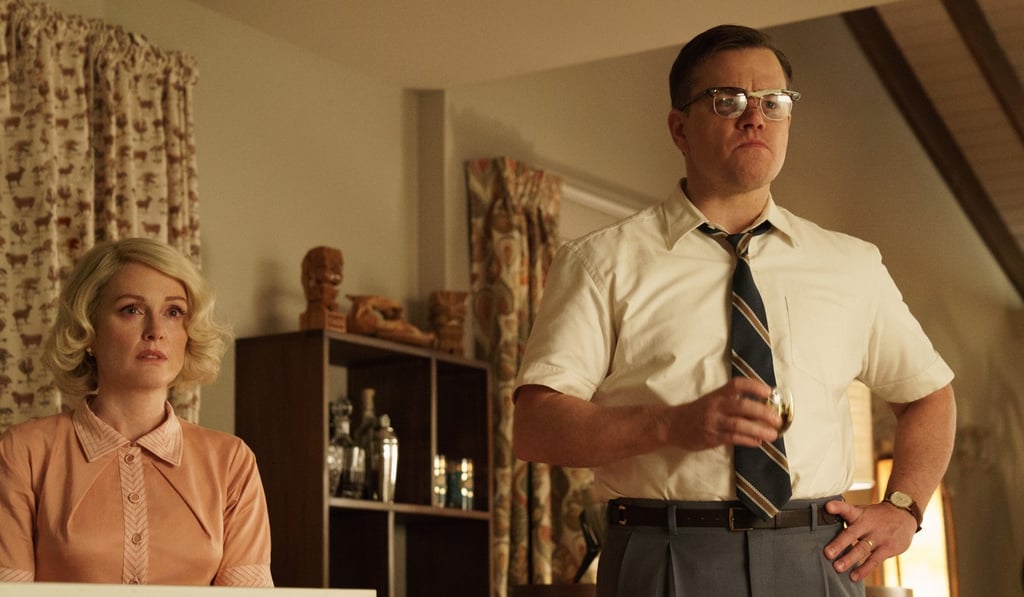 Julianne Moore and Matt Damon in a still from Suburbicon.