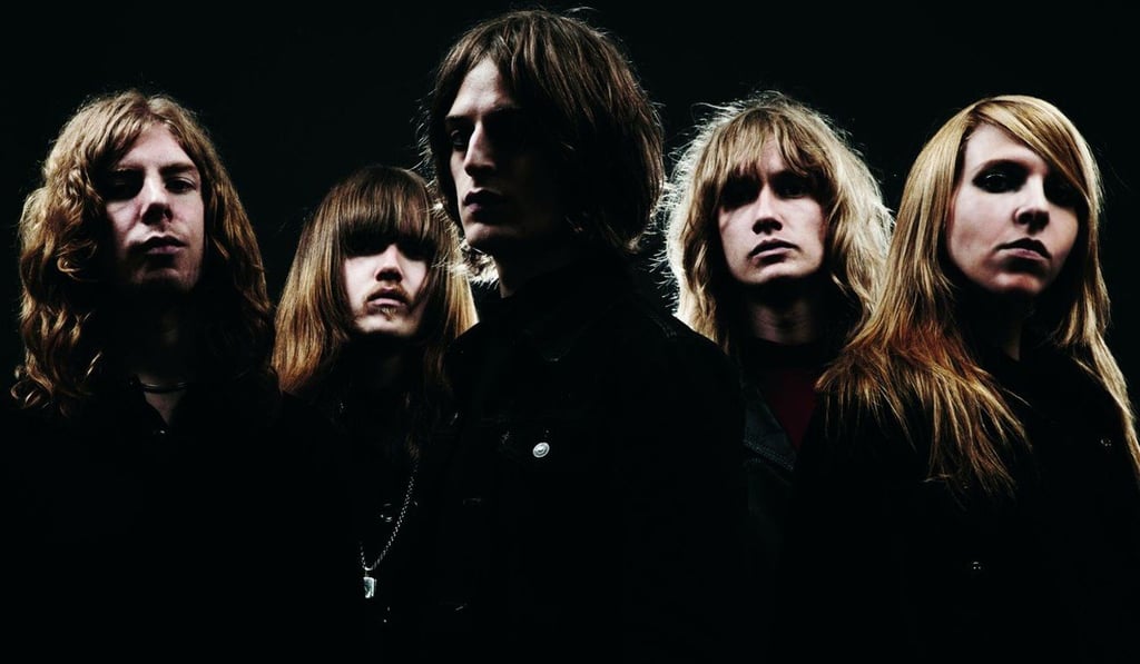 Toy band members (from left) Charlie Salvidge, Maxim Barron, Tom Dougall, Dominic O’Dair and past member Alejandra Diez.