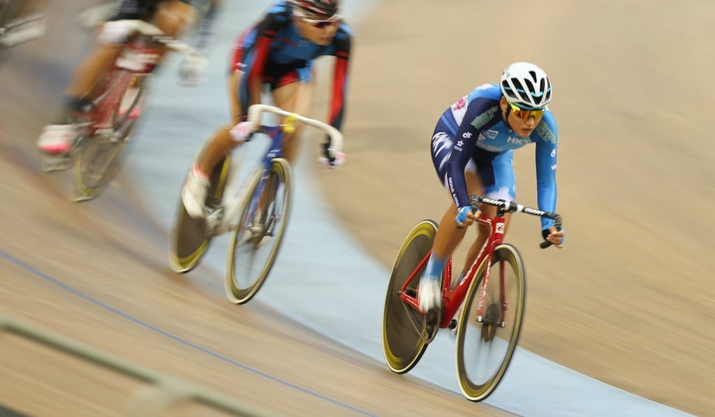 Hong Kong’s Pang Yao leads the pack during the women's Madison Final. Photo: Xinhua Hong Kong’s Pang Yao leads the pack during the women's Madison Final. Photo: Xinhua