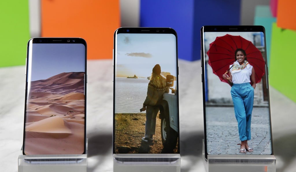 The Samsung Galaxy S8 (left and S8 Plus (centre) helped restore confidence in the Korean manufacturer’s handsets ahead of the launch of its Galaxy Note 8 (right). Photo: AP The Samsung Galaxy S8 (left and S8 Plus (centre) helped restore confidence in the Korean manufacturer’s handsets ahead of the launch of its Galaxy Note 8 (right). Photo: AP