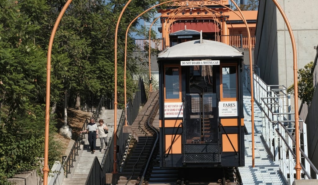 The Angels Flight railroad in downtown Los Angeles. Photo: AP The Angels Flight railroad in downtown Los Angeles. Photo: AP
