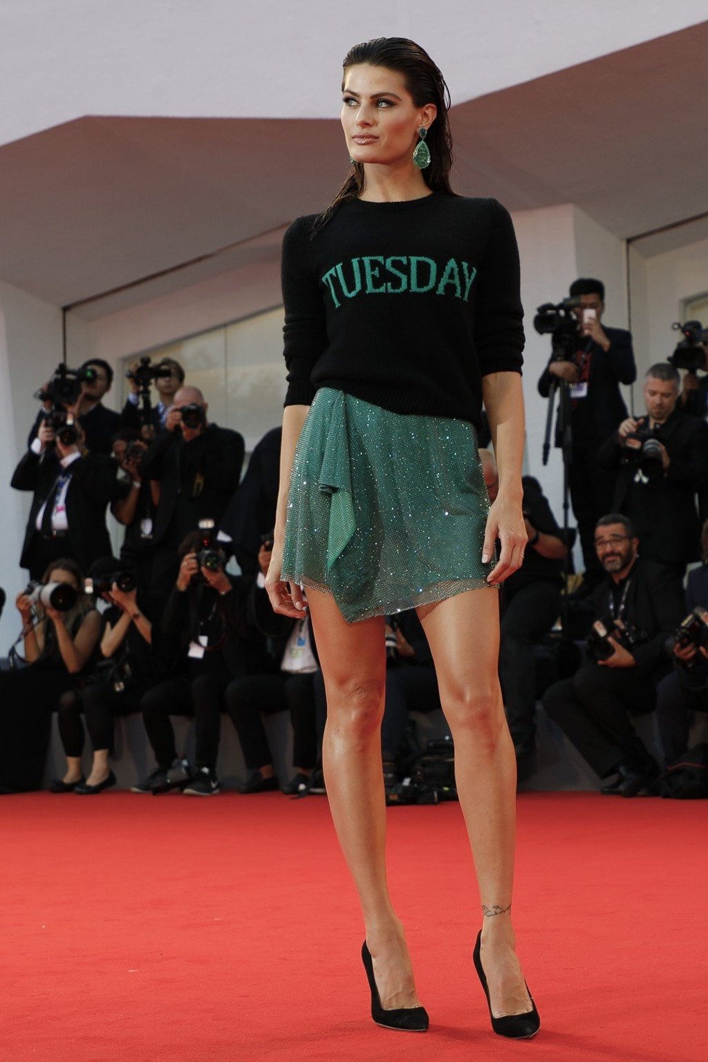 Model Isabeli Fontana arrives on the red carpet for the movie ‘The Shape Of Water’ during the 74th edition of the Venice Film Festival. Photo: AP Model Isabeli Fontana arrives on the red carpet for the movie ‘The Shape Of Water’ during the 74th edition of the Venice Film Festival. Photo: AP