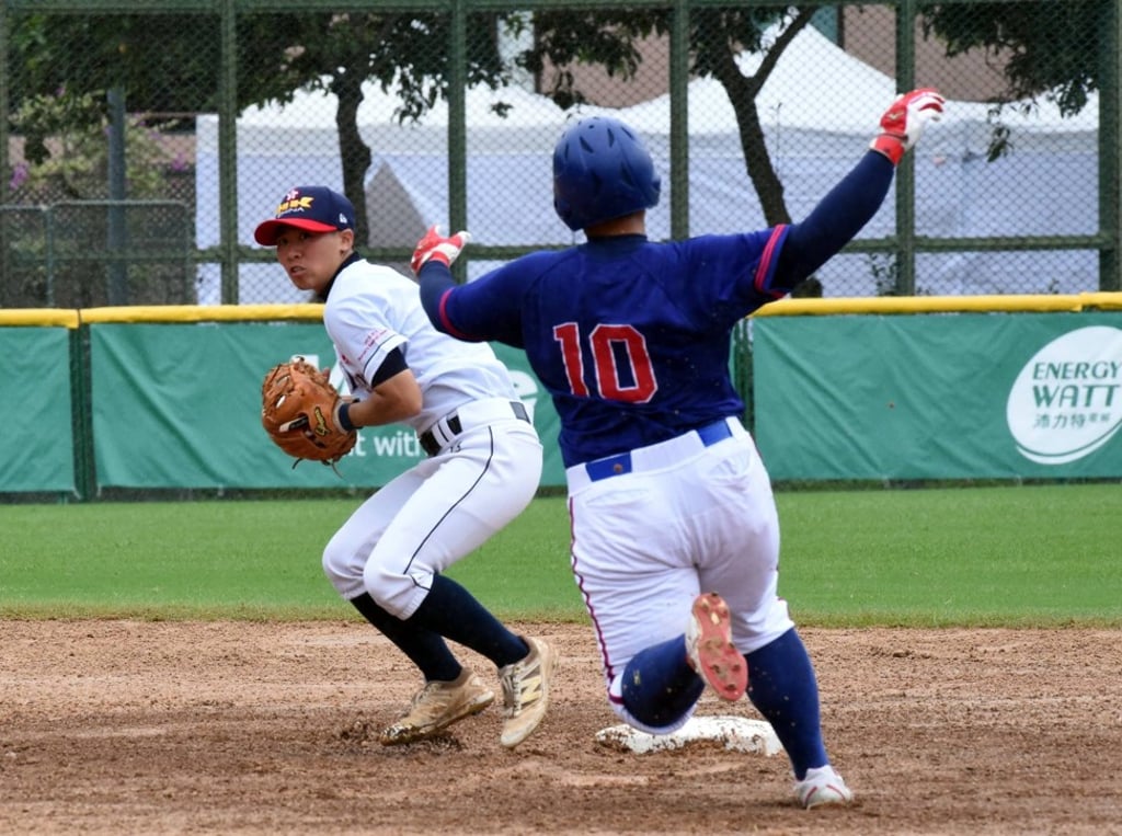 Chinese Taipei’s Lin Ting Chun runs to another base - a familiar scene this afternoon. Chinese Taipei’s Lin Ting Chun runs to another base - a familiar scene this afternoon.