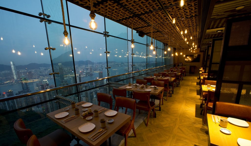 Room with a view at Fujiyama Mama in the Peak Tower.