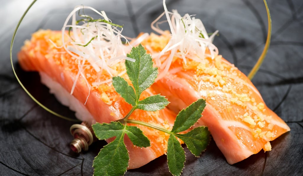 Fatty salmon sushi at Shiro