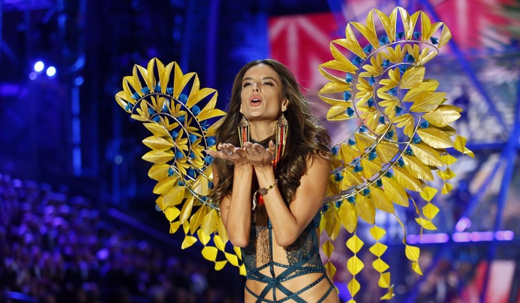 Alessandra Ambrosio presents a creation during the 2016 Victoria's Secret Fashion Show in Paris. Photo: AP