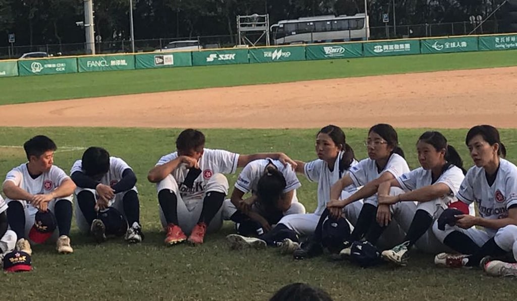 Hong Kong show their emotion after losing to Korea. Photo: Andrew McNicol Hong Kong show their emotion after losing to Korea. Photo: Andrew McNicol