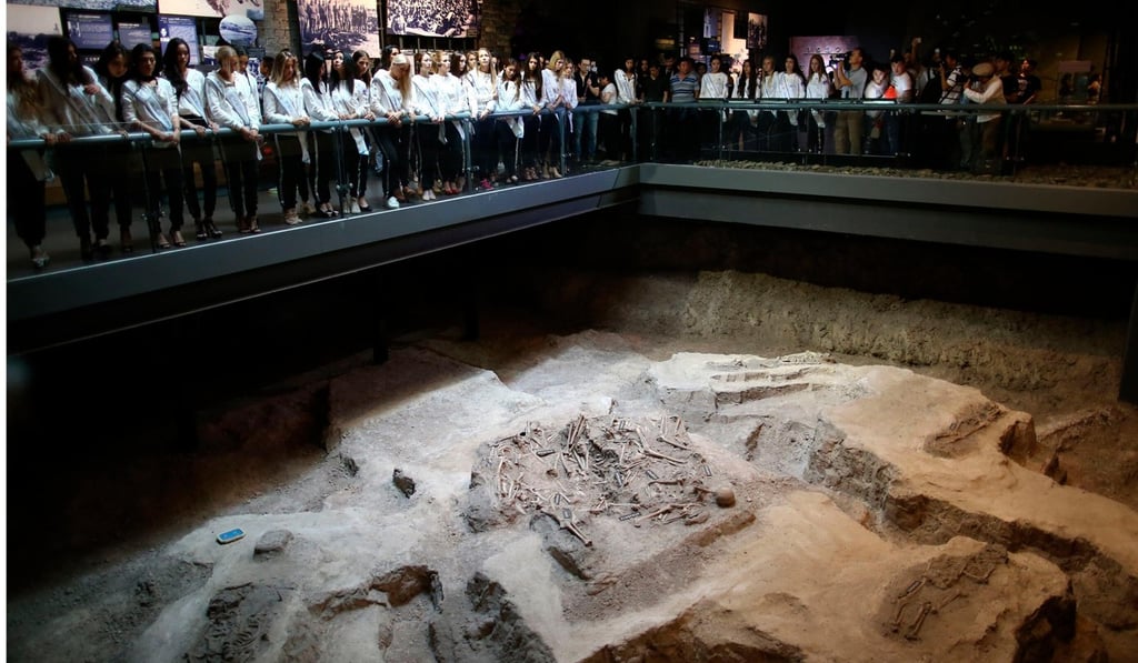 A mass grave inside the Nanjing Massacre Memorial Hall. Photo: Alamy
