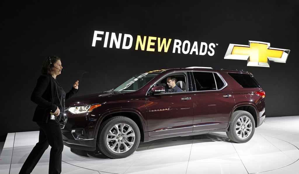 The 2018 Chevrolet Traverse SUV shown getting ready at the 2017 North American International Auto Show in Detroit, Michigan. The US economy has grown steadily under the current Fed, recovering after the 2008 global financial crisis. Photo: AFP