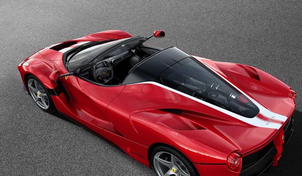 The LaFerrari Aperta is among the cars on display at Blackbird Concessionaires’ Repulse Bay showroom. Photo: Handout The LaFerrari Aperta is among the cars on display at Blackbird Concessionaires’ Repulse Bay showroom. Photo: Handout