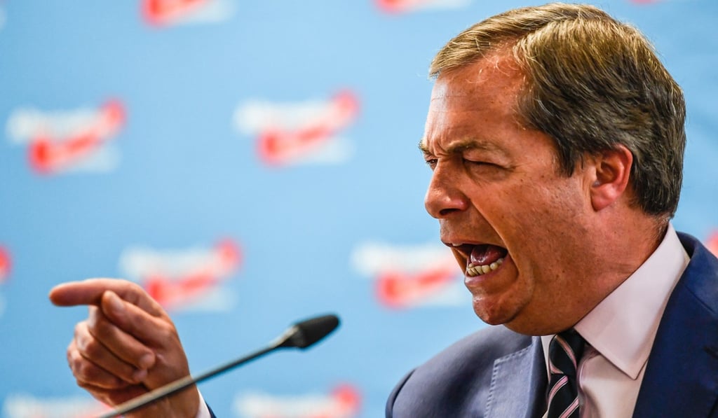 Nigel Farage, British Member of the European Parliament and former leader of the UK Independence Party (UKIP), gestures while speaking at a news conference of Germany's right-wing populist 'Alternative for Germany' (AfD) in Berlin, Germany. Photo: EPA-EFE