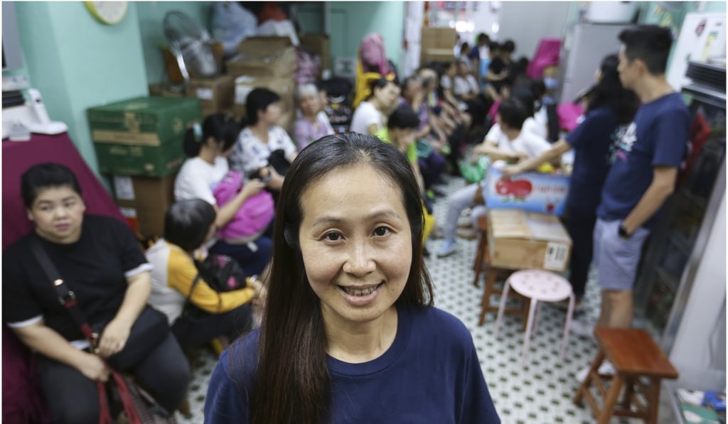 Elli Fu Nga-nei, founder of J Life Foundation, has set up centres to give away food to the underprivileged. Fu was nominated for the 5th Spirit of Hong Kong Awards in the “community contribution” category. Photo: Xiaomei Chen
