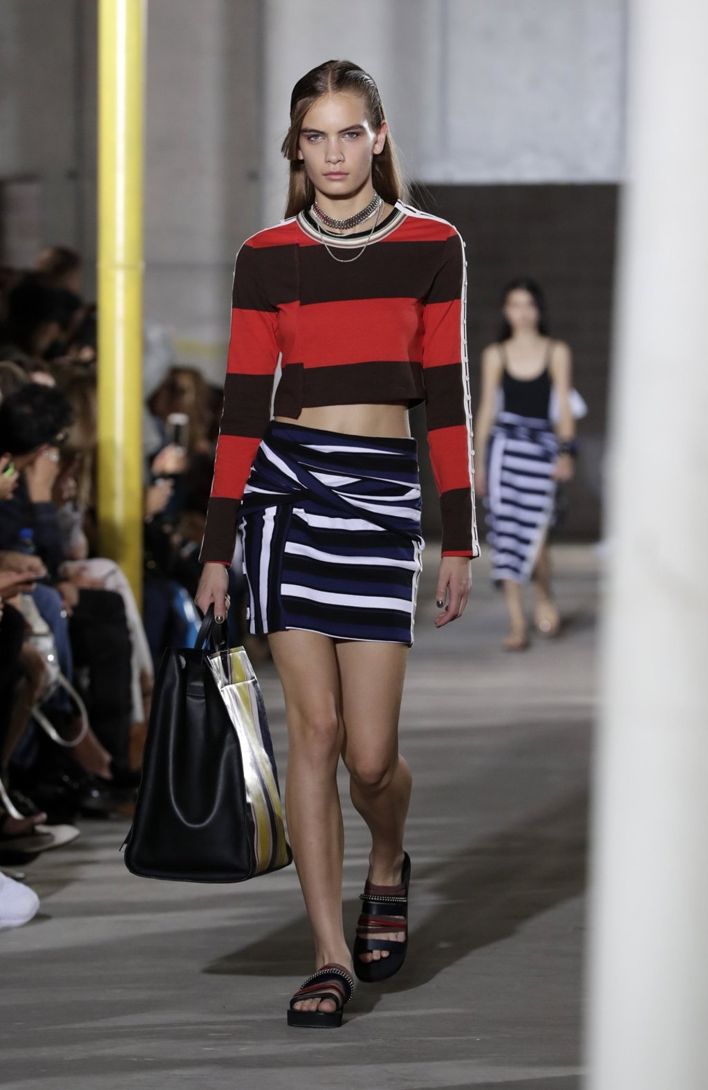 A model presents creations from Phillip Lim's spring/summer 2018 collection during New York Fashion Week. Photo: EPA