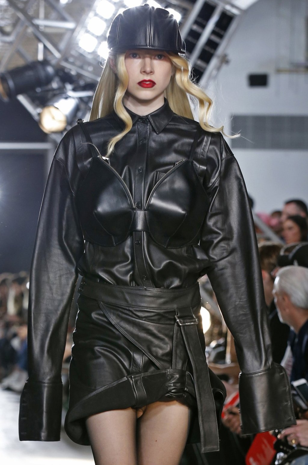 A model walks the runway at the Helmut Lang Seen by Shayne Oliver show during New York Fashion Week. Photo: AP A model walks the runway at the Helmut Lang Seen by Shayne Oliver show during New York Fashion Week. Photo: AP