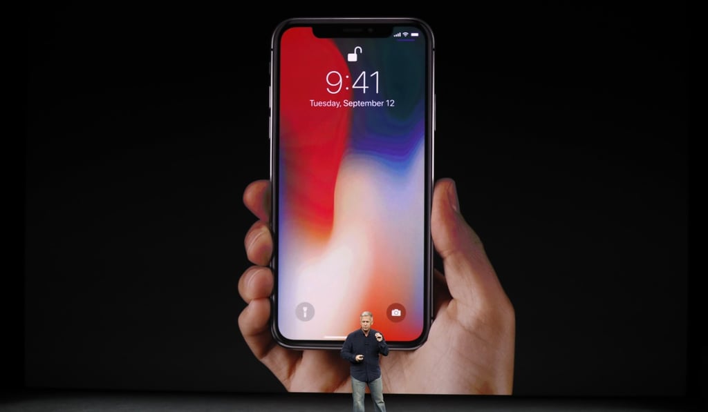 Apple’s Phil Schiller introduces the iPhone X in Cupertino, California, on Tuesday. Photo: Reuters
