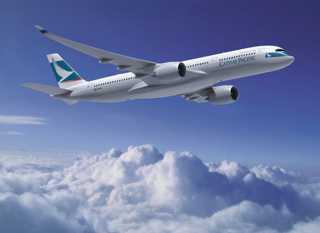 An undated Airbus computer-generated image showing an Airbus A350 XWB mid-sized wide body aircraft with Cathay Pacific Airways colours. Cathay announced on 4 August 2010 that it had selected the all-new A350 XWB to form the backbone of its future mid-size widebody fleet, following the signature of a Letter of Intent (LOI) with Airbus for the order of 30 aircraft. Photo: EPA