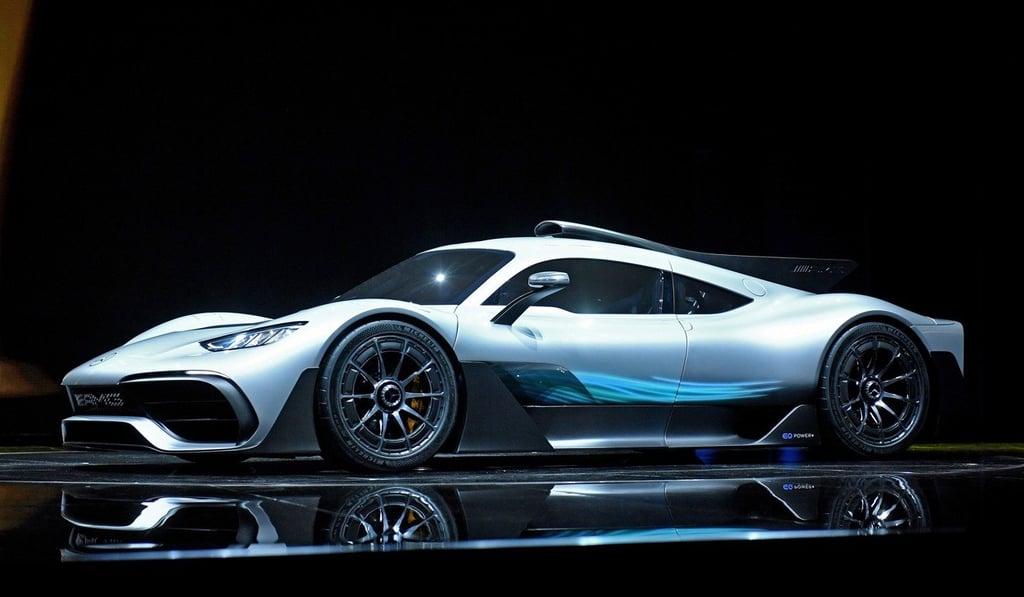 The new Project ONE Hypercar is presented at the Frankfurt Auto Show. The International Motor Show IAA is the world's largest motor show and automobile exhibition. Exhibitors from up to 40 countries are to present their latest products and innovations at the IAA, while hundreds of thousands of people are expected to visit the show from 14 to 24 September. Photo: EPA