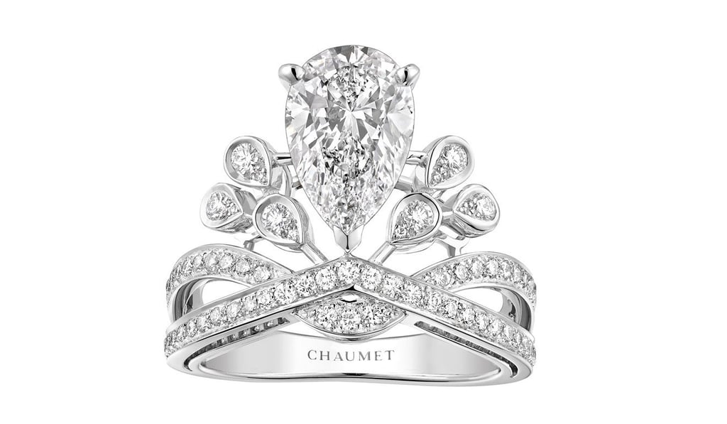 Joséphine Eclat Floral ring with 0.52ct diamond and platinum, by Chaumet. Joséphine Eclat Floral ring with 0.52ct diamond and platinum, by Chaumet.