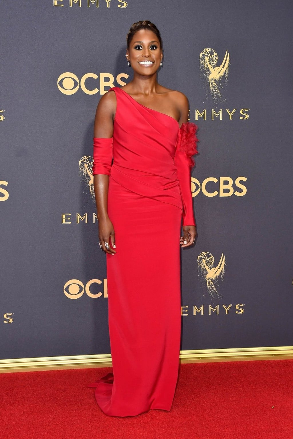 Issa Rae arrives for the 69th Emmy Awards. Photo: AFP Issa Rae arrives for the 69th Emmy Awards. Photo: AFP