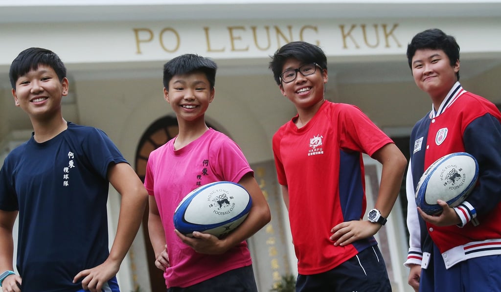 Rugby gives purpose to the lives of (from left) Po Leung Kuk’s Lisa Wong, Candy Lo, Cathy Wong and Kinki Lam. Photo: K. Y. Cheng