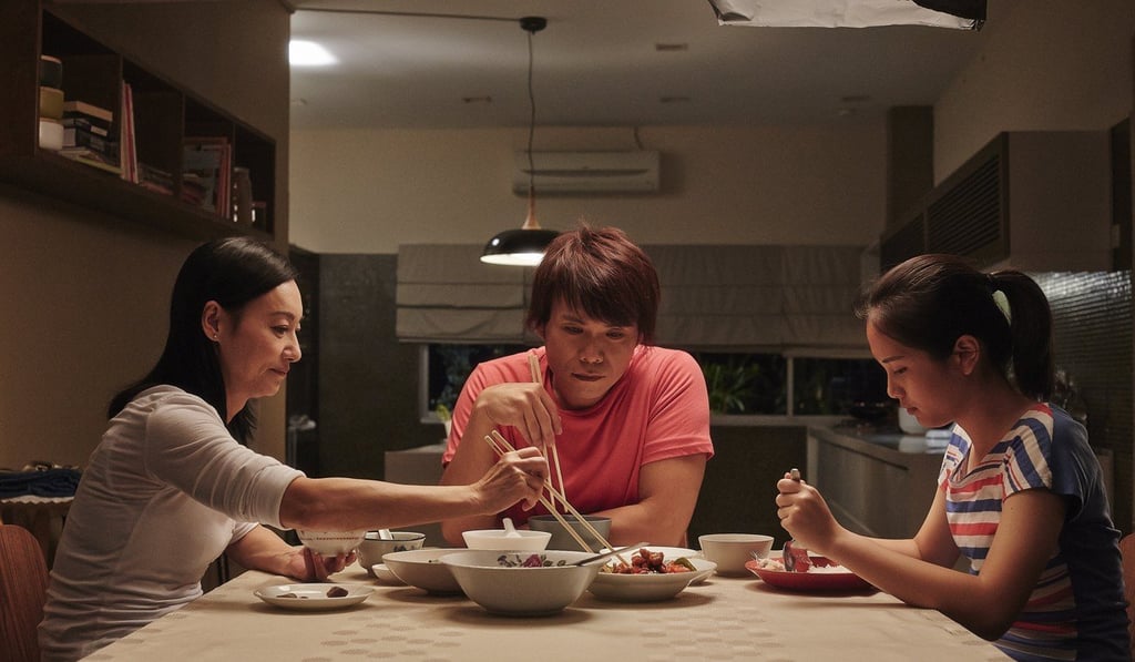 (From left) Kara Wai, Wu Bai and Siow Lixuan are family in Mrs K.